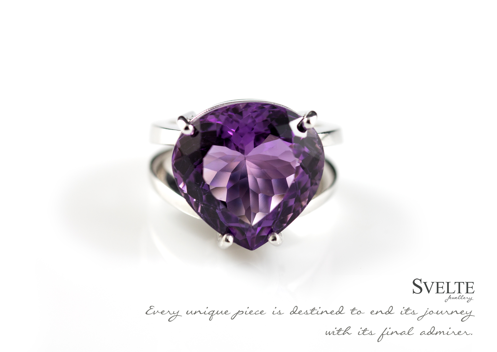 Drop Amethyst Ring