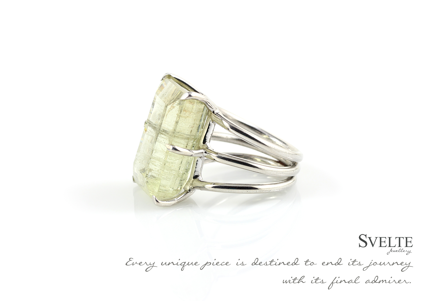 Green Aquamarine Ring 