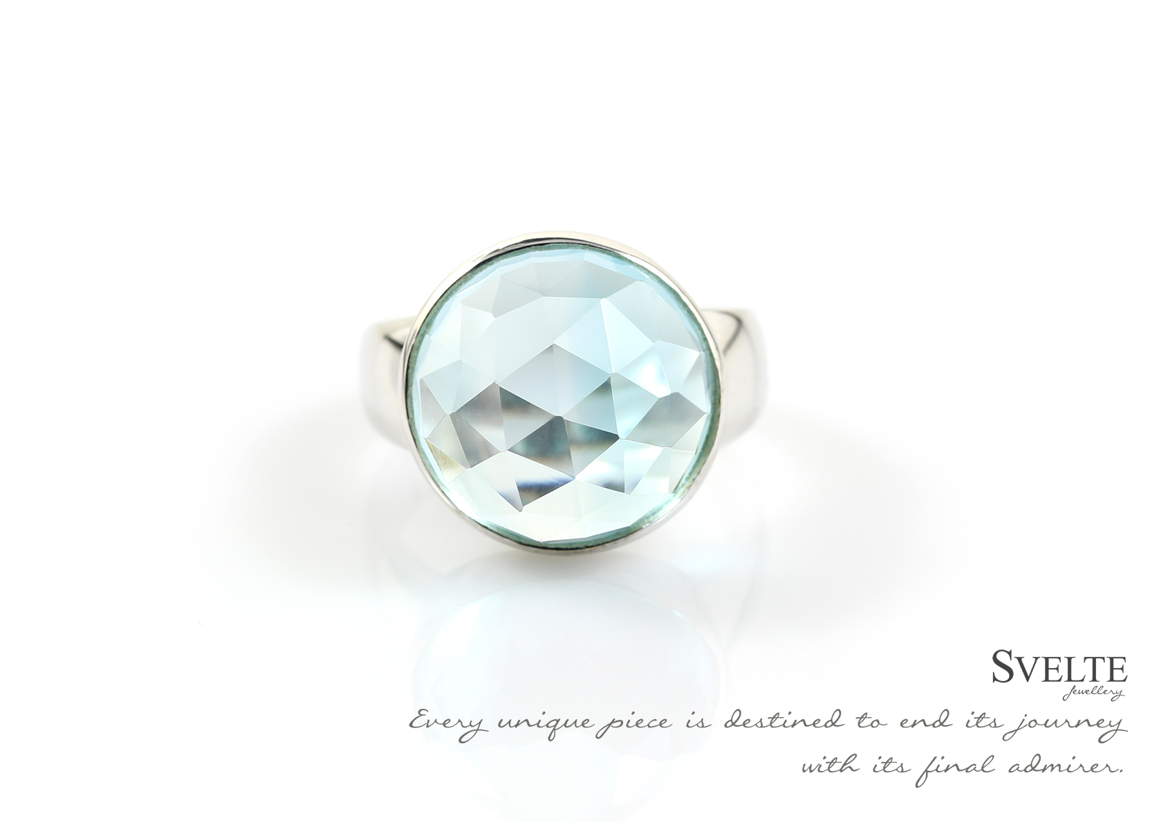 Grande Checker Topaz Ring