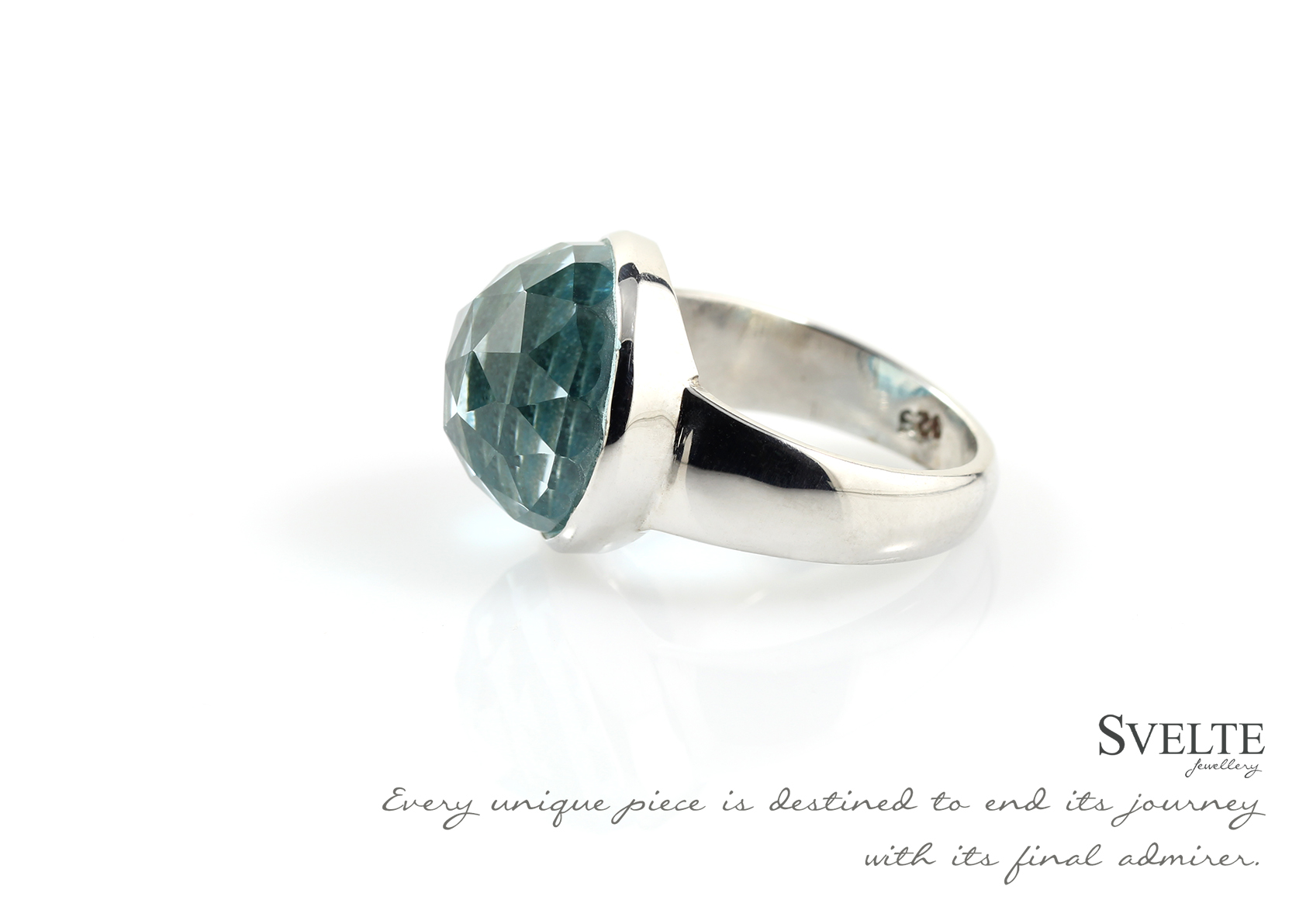 Grande Checker Topaz Ring