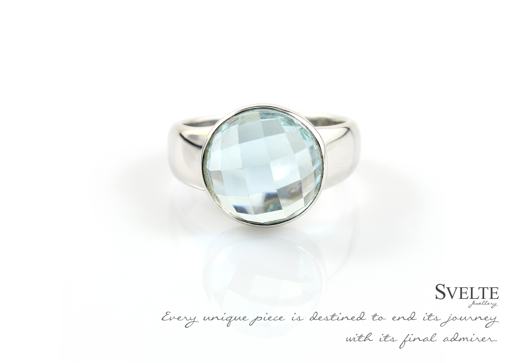 petite CHECKER TOPAZ RING