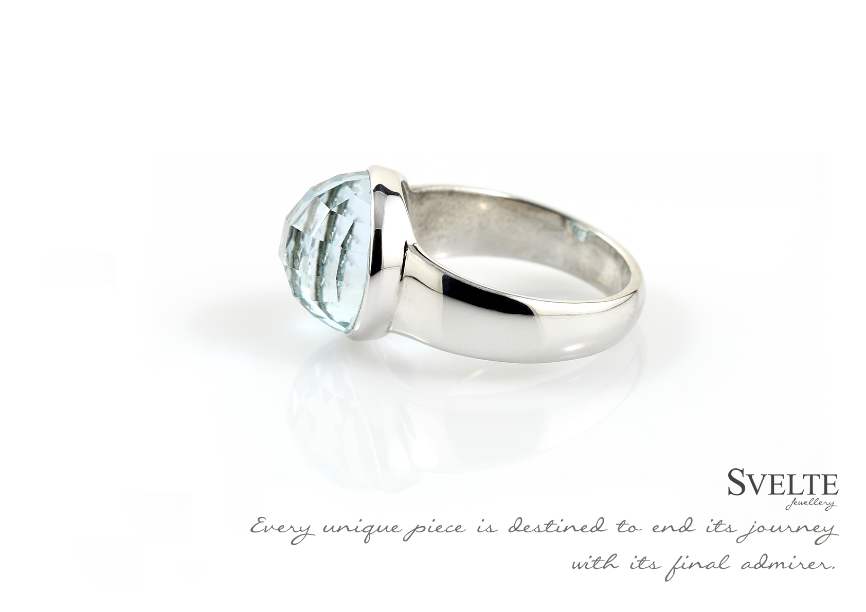 petite CHECKER TOPAZ RING