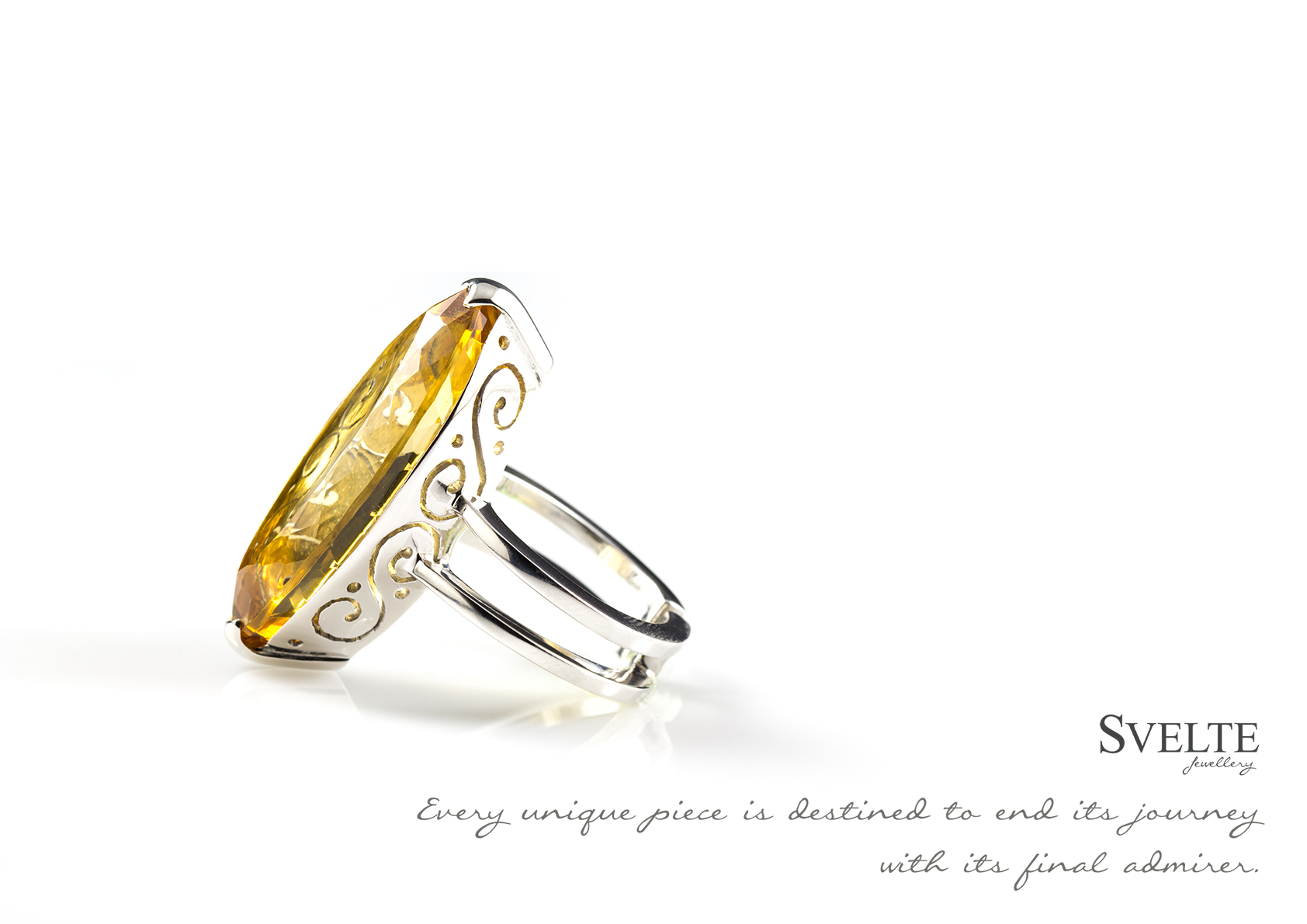 Marquise Citrine Ring