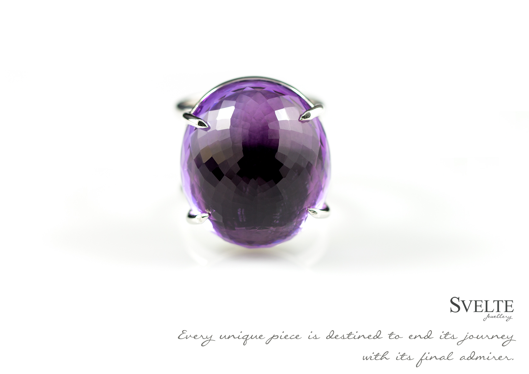 Upside down amethyst ring 