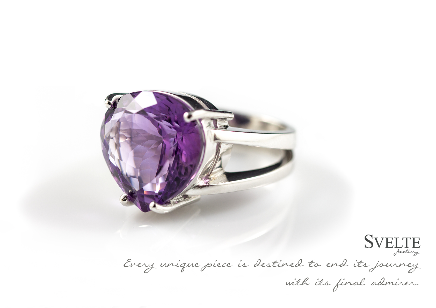 Drop Amethyst Ring