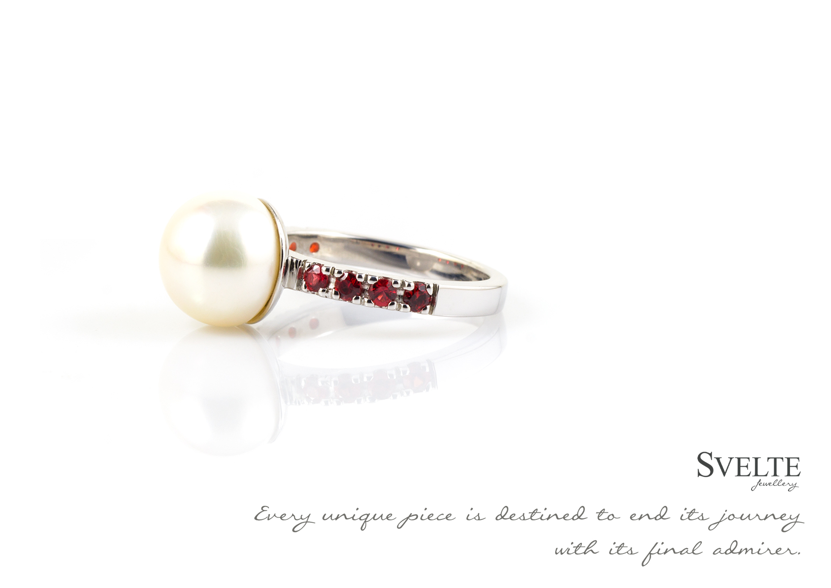PINK PEARL AND RUBY RING